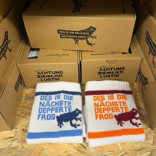 Des is die nächste depperte Frog Socken 2 Paar